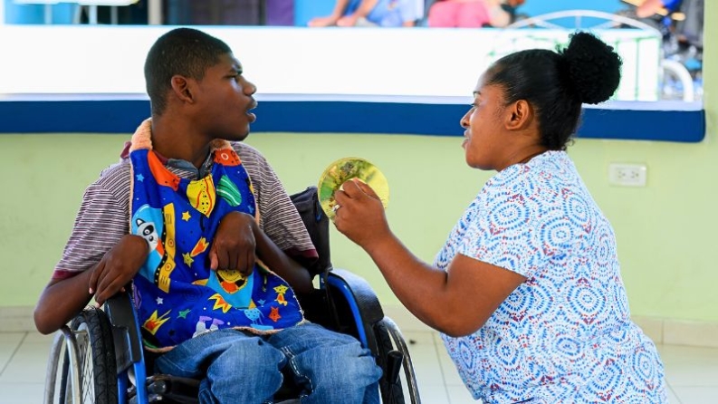 Fausto enjoys listening to music and trying out instruments in therapy.